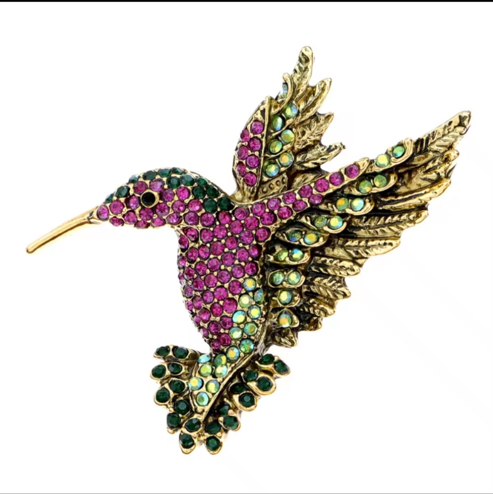 🆕Just In... Rhinestone Hummingbird Brooche. - Picture 1 of 6